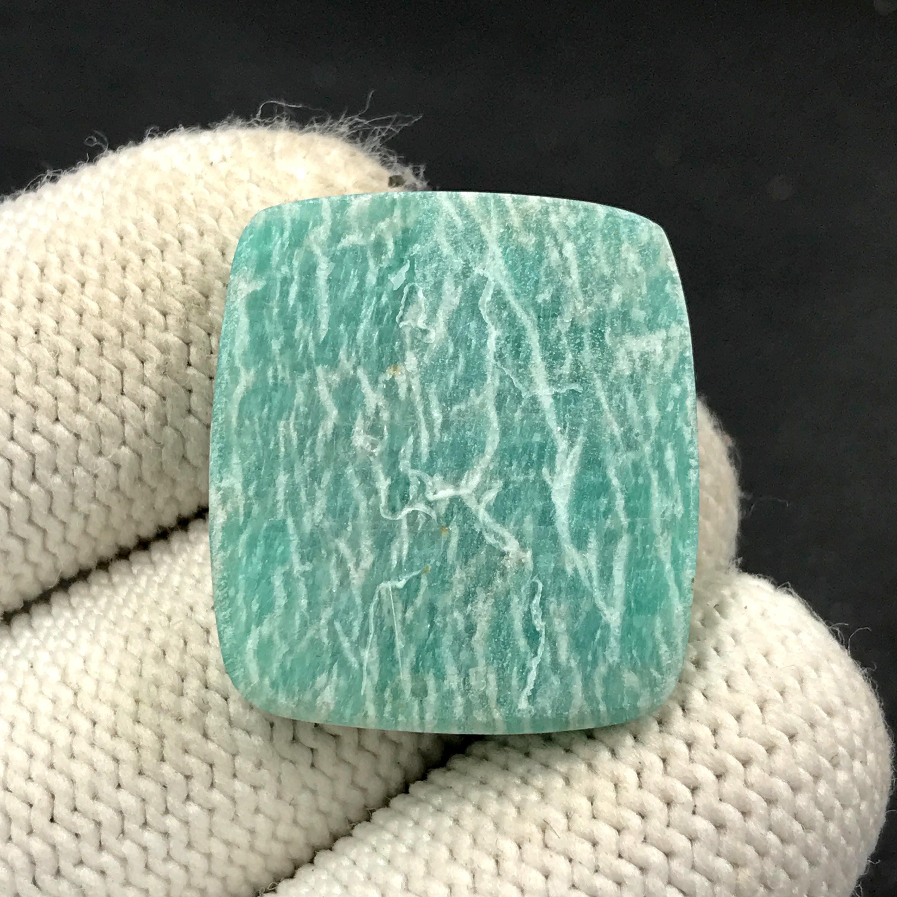 アマゾナイト カボションクッション カボション27x24x5 mm33
