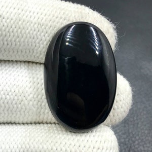 Black Onyx Cabochon...Oval Cabochon...32x21x6 mm...35 Cts...A#L3636