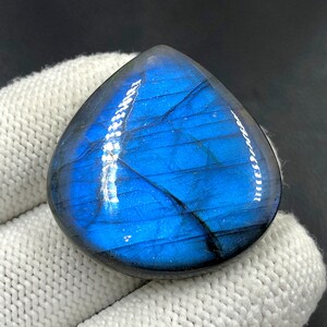 Blue Labradorite Cabochon...Pear Cabochon...36x34x8 mm...77 Cts...A#M4350