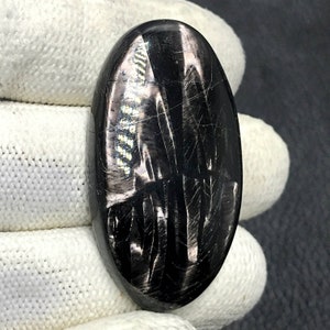 Cabochão de hiperstênio...Cabochão oval...40x22x6mm..62Cts...#i6897