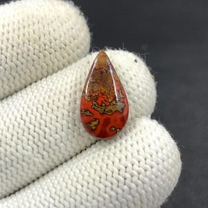 Cabochon van agaat naad... Cabochon peer... 18 x 10 x 4 mm... 6 kts... A#N9163