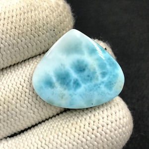 Larimar Cabochon... Pear Cabochon...23x26x4 mm...17 Cts...A#N8123