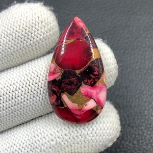 Rote Rose Dahlie...35x19x4 mm...26 Cts...A#O1296