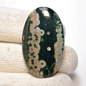 Cabochão Ocean Jasper...Cabochão Orbicular Jasper...Cabochão Oval...37x22x6mm...42Cts...#H8466
