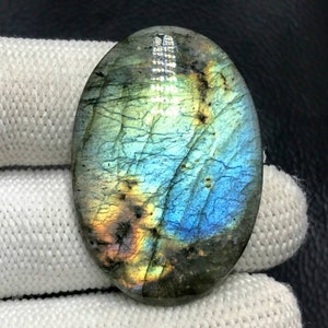 Multi flash Labradorite Cabochon... Oval Cabochon...42x29x6 mm...62 Cts...A#J3119