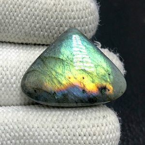Multi flash Labradorite Cabochon... Pear Cabochon...21x28x6 mm...31 Cts...A#J3158