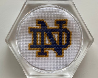 Notre Dame Cross Stitch Coaster
