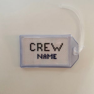 Personalized Luggage Tag Cross Stitch