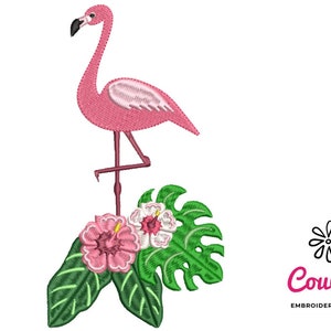 Flamingo Embroidery - Machine Embroidery Design, Embroidery Patterns, Embroidery Files, Machine Embroidery, Instant Download