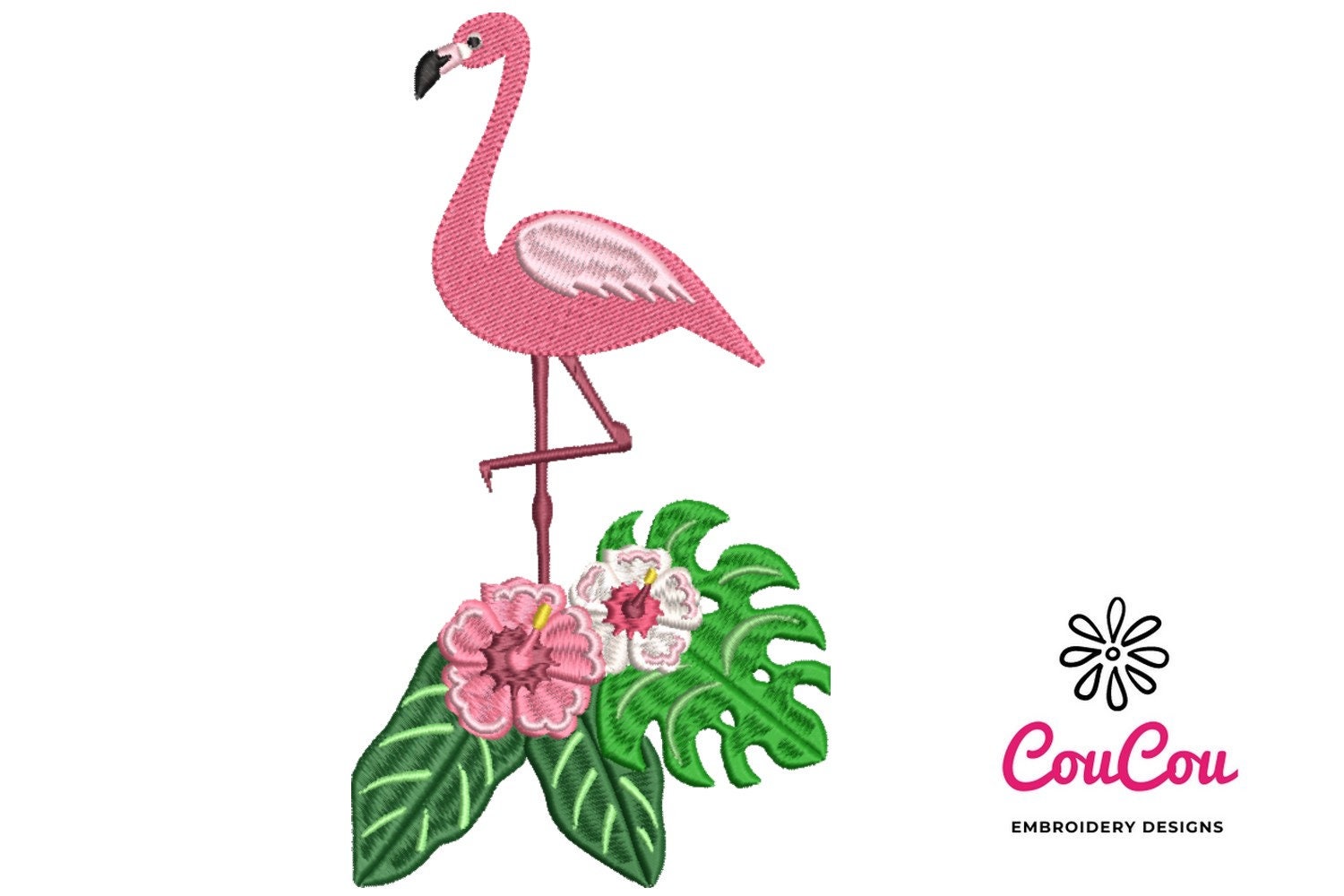 Flamingo Embroidery Machine Embroidery Design Embroidery - Etsy
