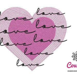 Heart Valentines Day Embroidery - Machine Embroidery Design, Embroidery Patterns, Embroidery Files, Machine Embroidery, Instant Download