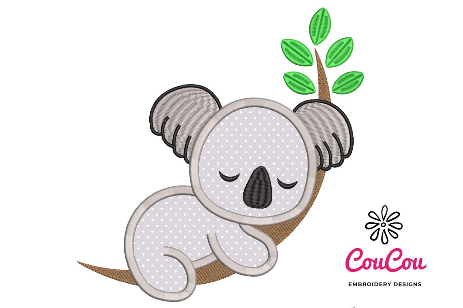 Cute Koala Applique - Machine Embroidery Design, Embroidery Patterns ...