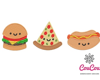 Fast-Food-Stickerei - Maschine Stickerei Design, Stickmuster, Stickdateien, Maschine Stickerei