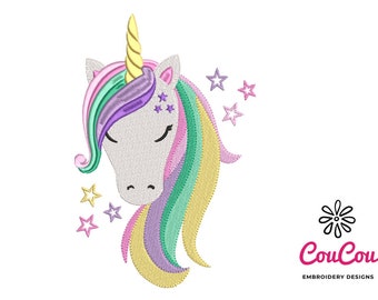 Star Unicorn - Machine Embroidery Design, Embroidery Patterns, Embroidery Files, Machine Embroidery