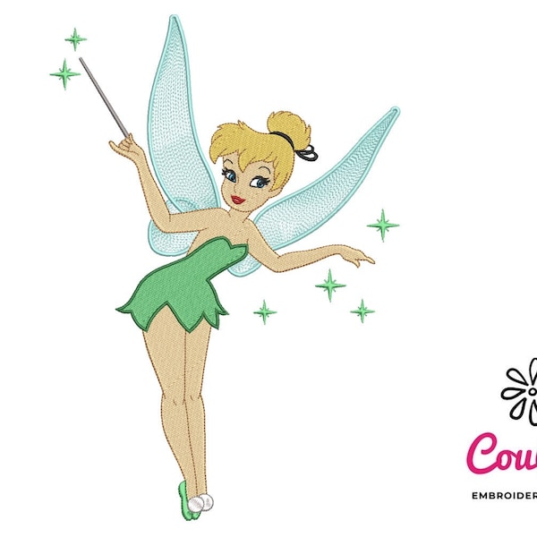 Tinker Bell Embroidery - Machine Embroidery Design, Embroidery Patterns, Embroidery Files, Machine Embroidery