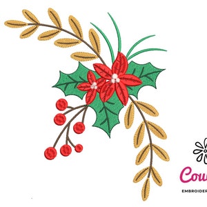 Christmas Arrangement Embroidery - Machine Embroidery Design, Embroidery Patterns, Embroidery Files, Machine Embroidery, Instant Download
