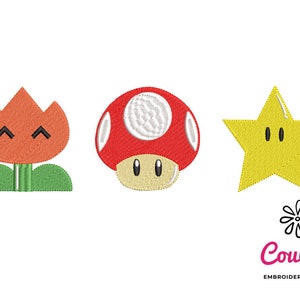 Mario Bros Friends Stickerei - Maschinenstickmuster, Stickmuster, Stickdateien, Maschinenstickerei
