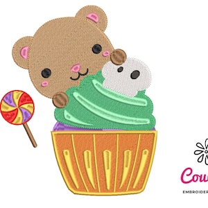 Cute Halloween Bear Embroidery - Machine Embroidery Design, Embroidery Patterns, Embroidery Files, Machine Embroidery, Instant Download