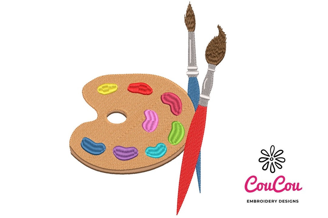 Paint Palette Embroidery Machine Embroidery Design, Embroidery Patterns