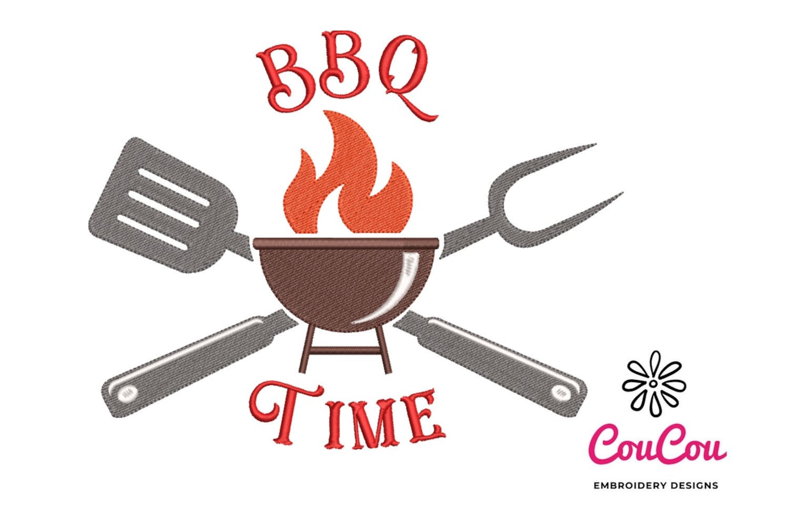 Barbecue Time Embroidery Machine Embroidery Design, Embroidery Patterns, Embroidery Files