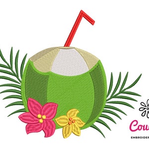 Kokosvattenbroderi - Maskinbroderidesign, broderimönster, broderifiler, maskinbroderi