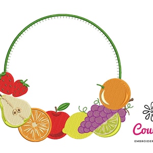 Fruit Garland Embroidery - Machine Embroidery Design, Embroidery Patterns, Embroidery Files, Machine Embroidery