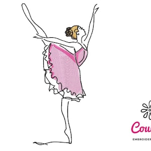 Ballerina Broderie - Conception de broderie à la machine, Motifs de broderie, Fichiers de broderie, Broderie à la machine