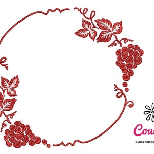 Grapevine Garland Embroidery - Machine Embroidery Design, Embroidery Patterns, Embroidery Files, Machine Embroidery