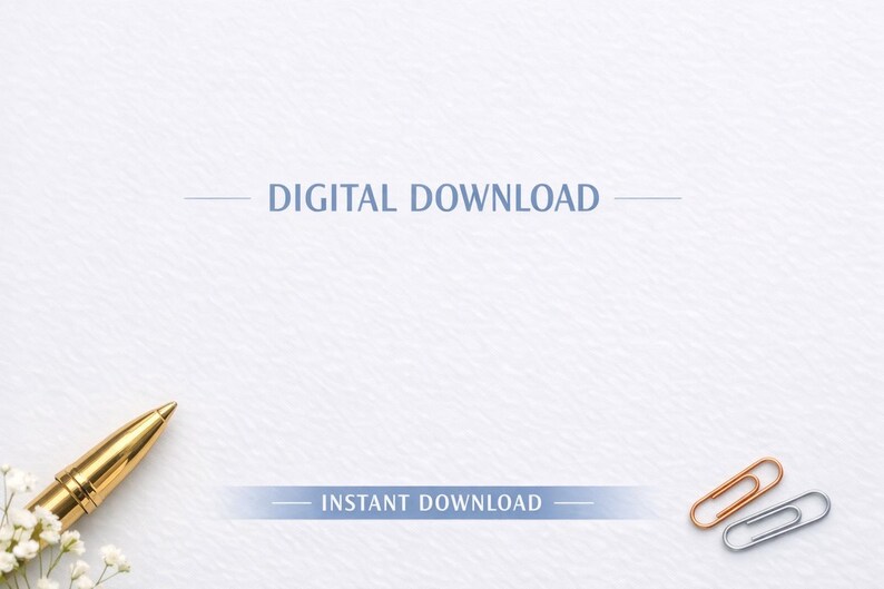 Fancy Notes Download Floral Printable Note | Digital Download | Stationary Template - Etsy