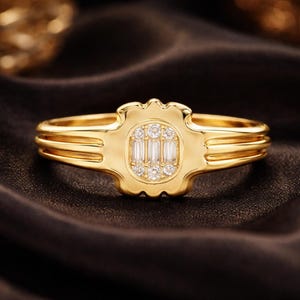 Baguette Gemstone Sterling Silver Handmade Stackable Ring For Her - Gift For Mom