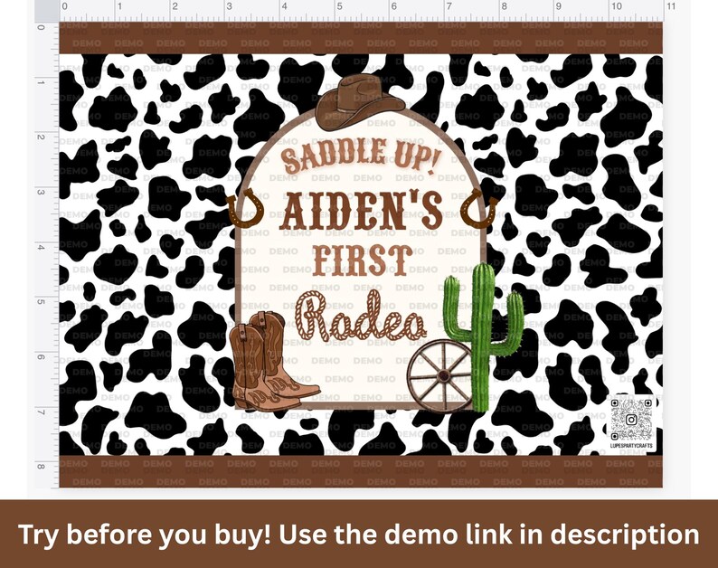 My First Rodeo Chip Bag Western Rodeo Chip Bag Template: Editable Cowboy Party Favor (digital ...
