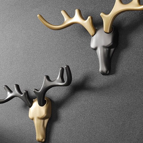 Decorative Black Animal Wall Hooks Handmade Coat Hangers Racks Etsy