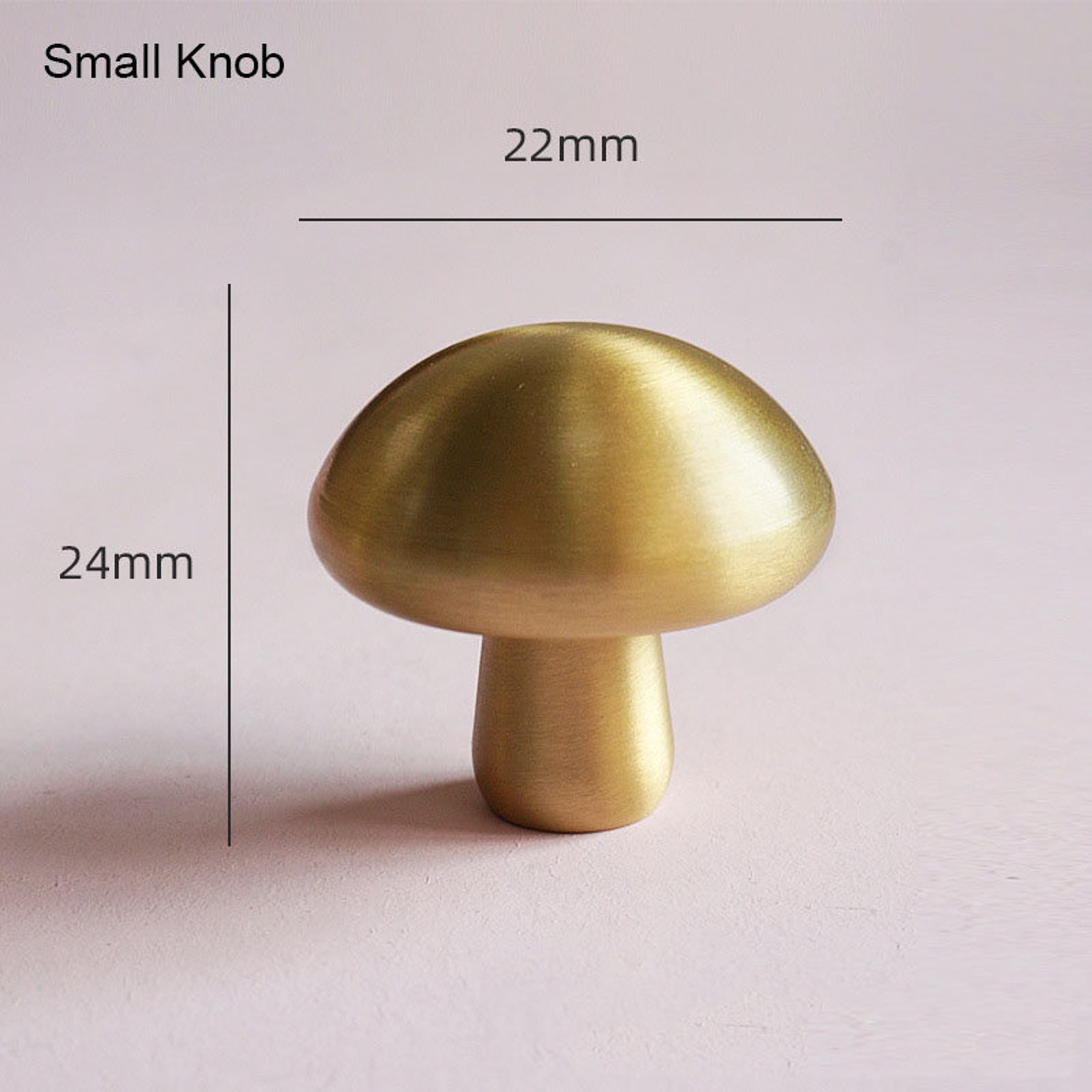 Mushroom Knob Solid Brass Handle Modern Etsy UK