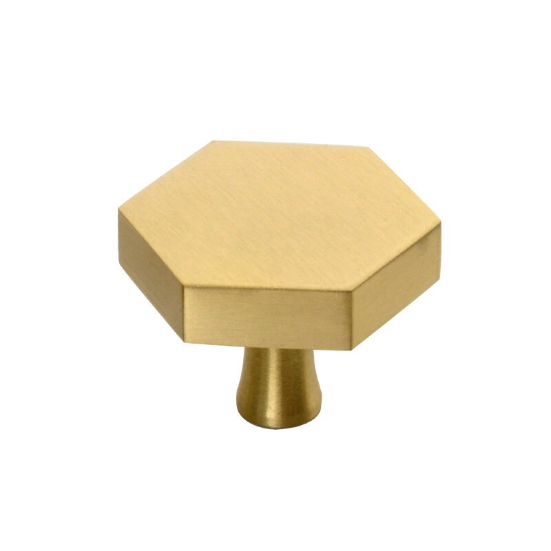 1'' 1.25'' Brass Hexagon Knobs Knob Etsy