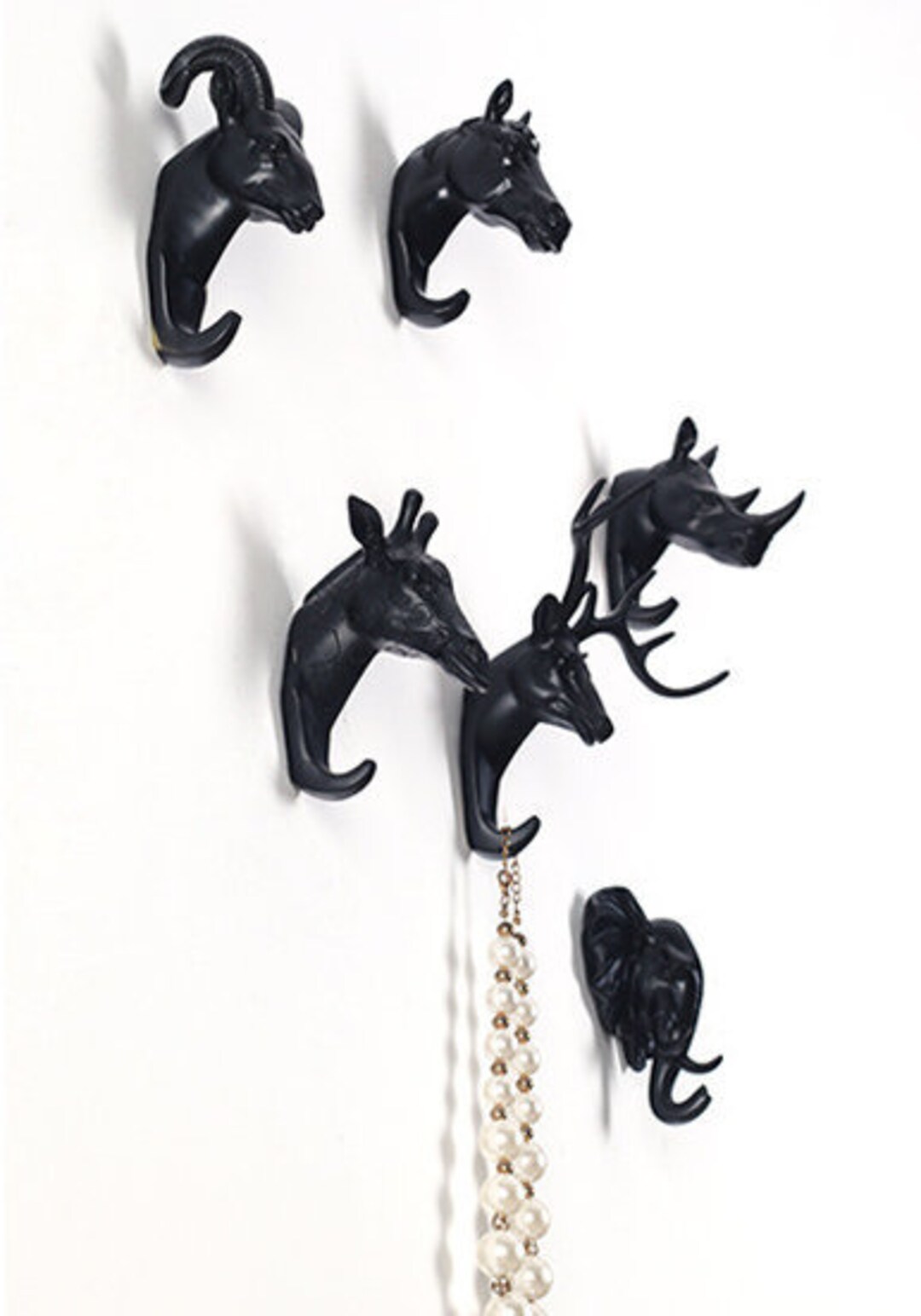 Black Animal Wall Hooks Resins Coat Hangers Racks Hooks Etsy