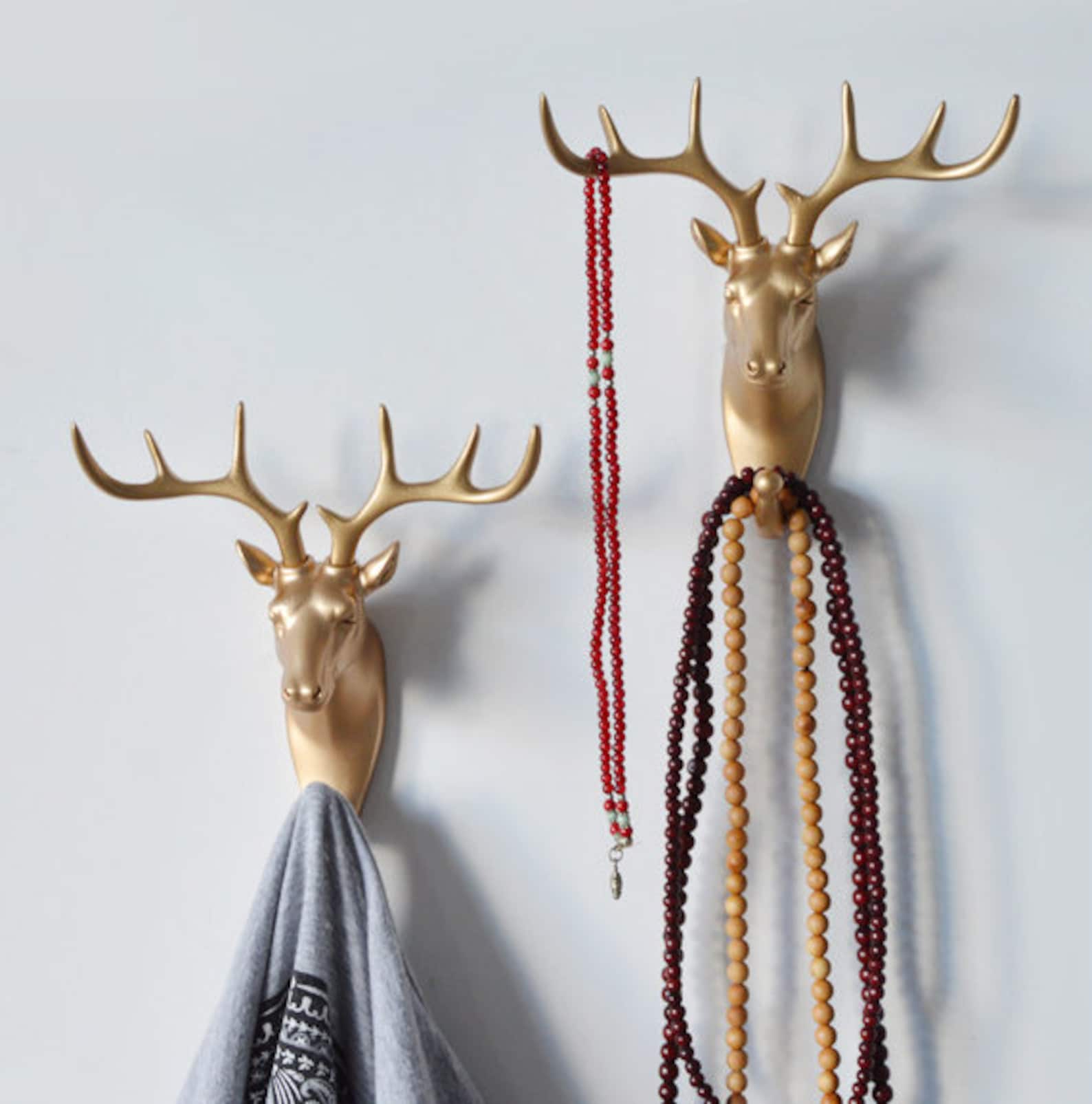 Creative Gold Animal Wall Hooks Handmade Coat Hangers Racks Etsy