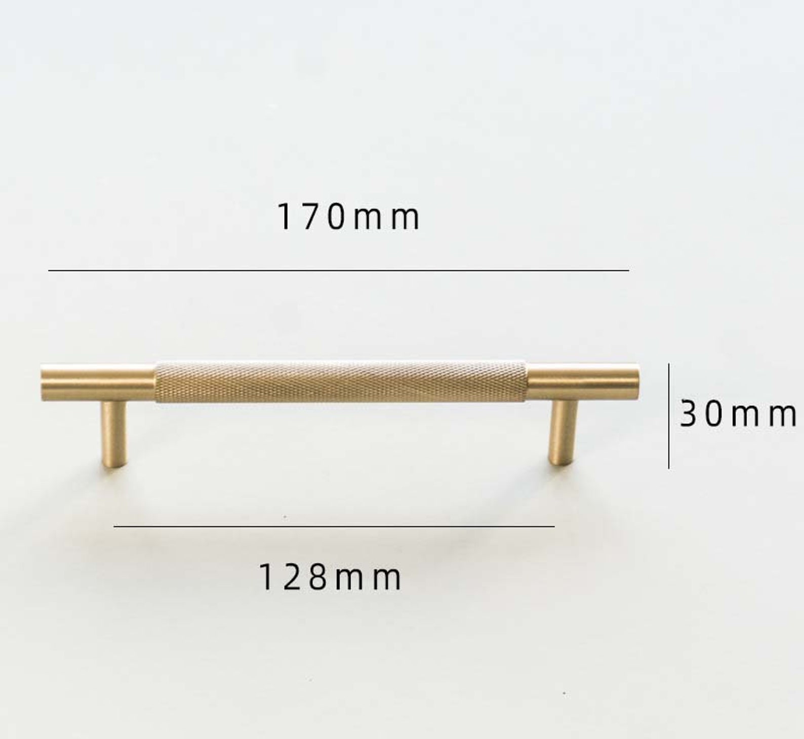 Modern Brass Knurling Pull Gold Dresser Pull Etsy