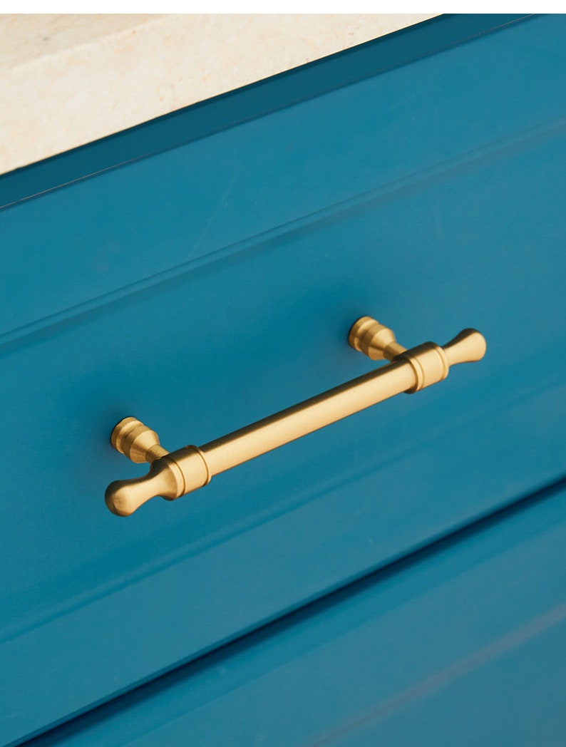 Modern Solid Brass Drawer Pulls Gold Brass Handles Etsy