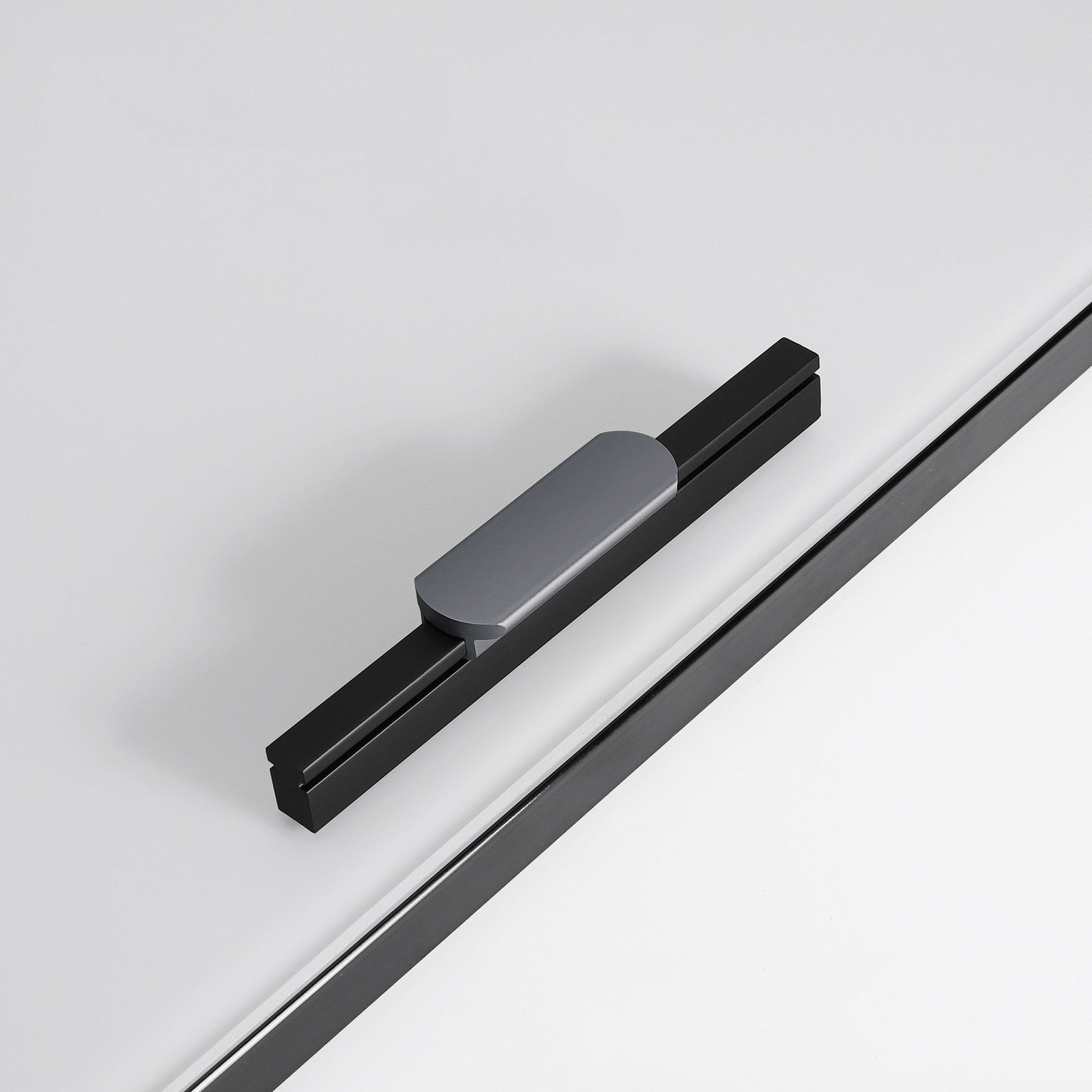 Simple Strip Handles Gold&black Drawer Pulls Gray Black Slim Etsy