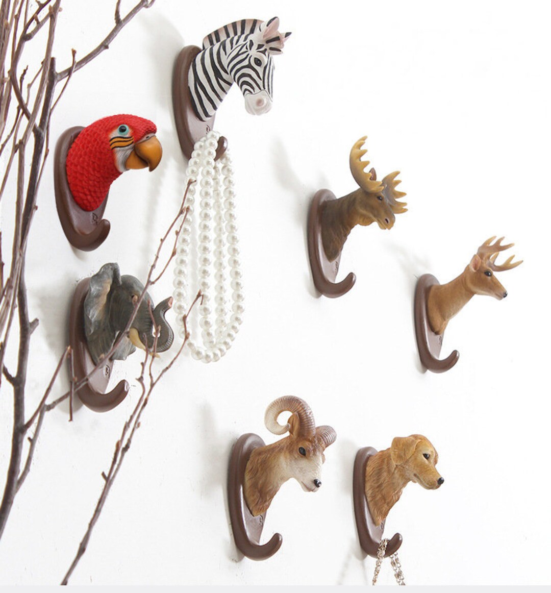 Modern Wall Hooks Animal Decorative Wall Hooks Handmade Coat Etsy