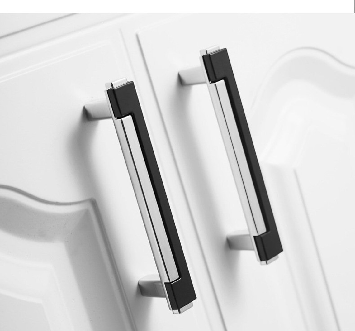 Gold Drawer Wardrobe Pulls Black Dresser Knobs Chrome Brushed Etsy