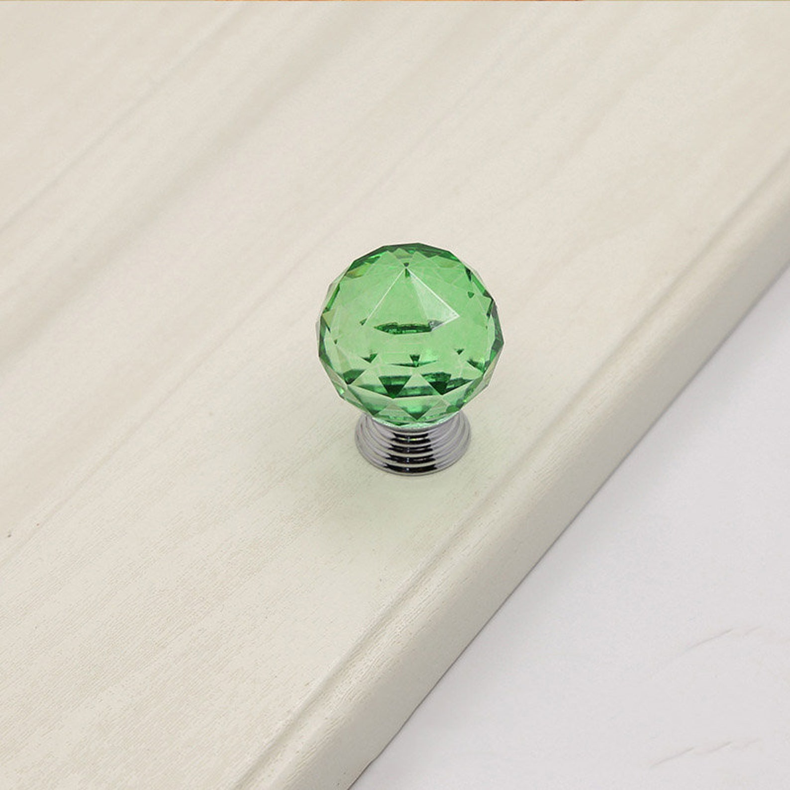 Crystal Glass Knobs 10 Colors 30mm Faceted Ball Etsy