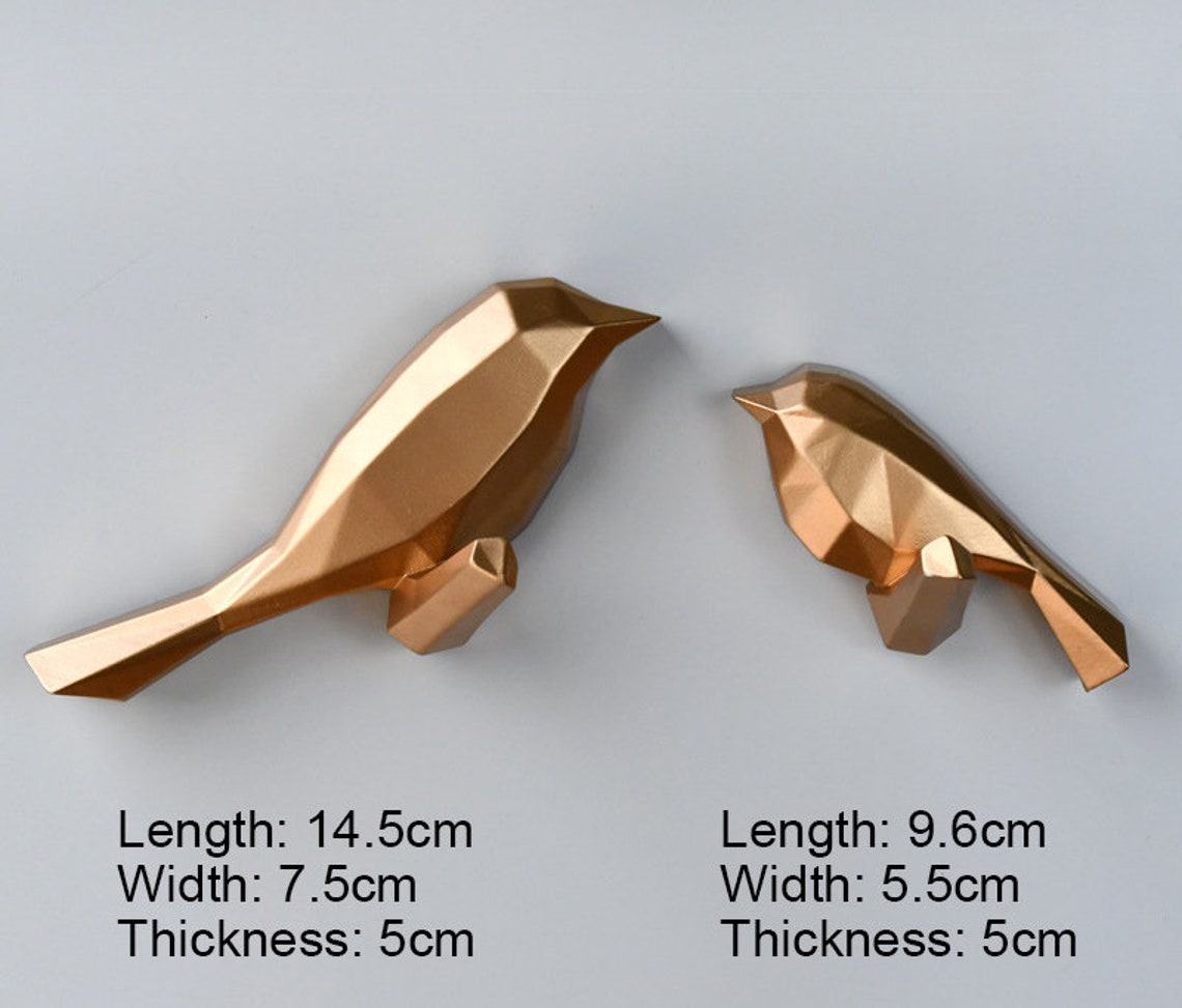 Gold Bird Wall Hook Decorative Bird Hooksresin Coat Hangers Etsy UK