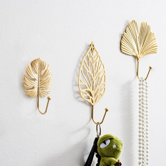 Buy Gold Leaf Hooks Nordic Creativity Wall Hooks European Coat