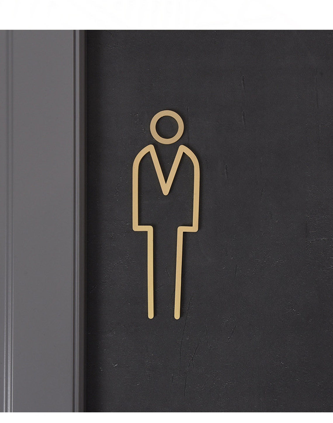 Gold Bathroom Sign Male and Female Toilet Sign Brass Etsy UK