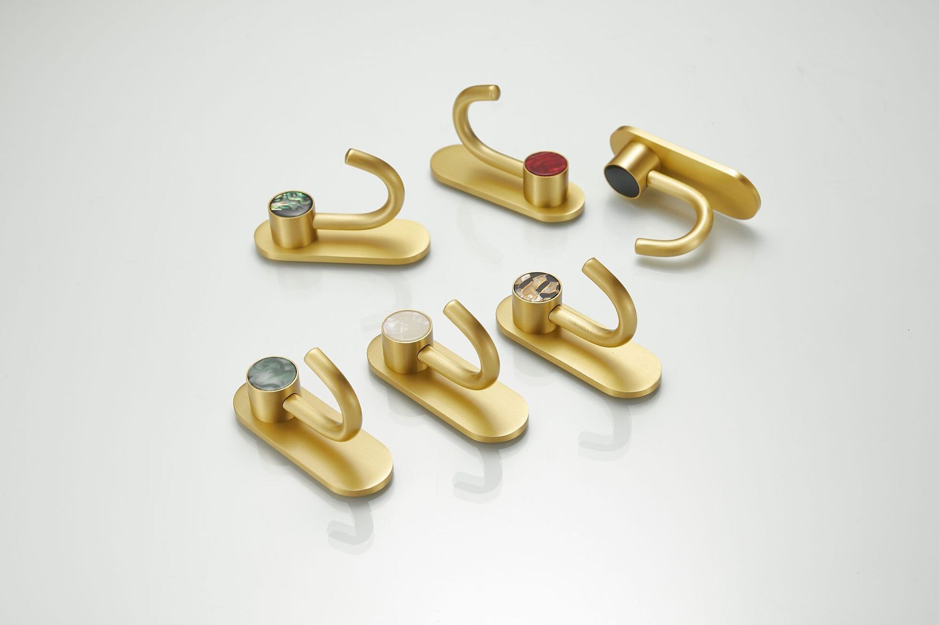 Solid Brass & Shell Wall Hooks Brass Coat Hook Modern Gold Etsy