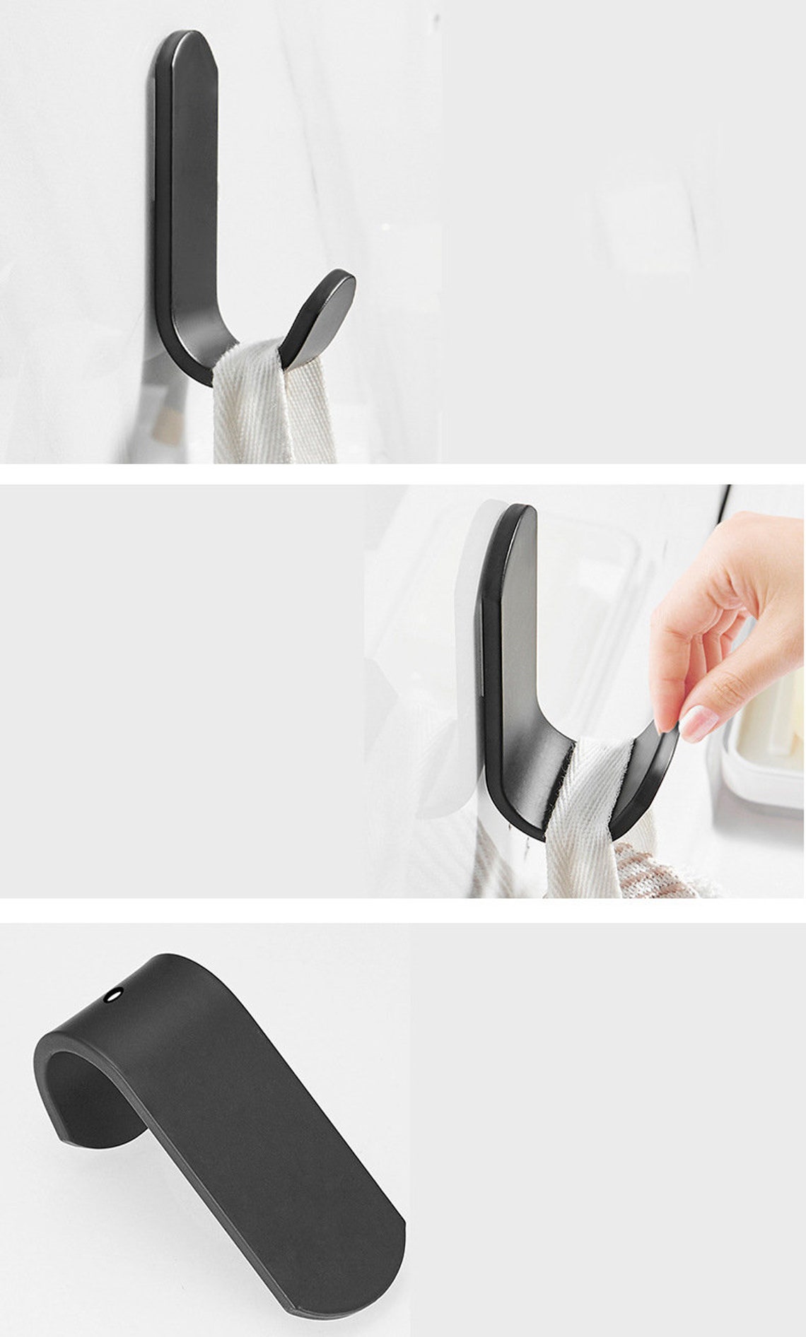 Minimalist Matte Black Wall Hook Metal Coat Hooks Install Etsy Canada