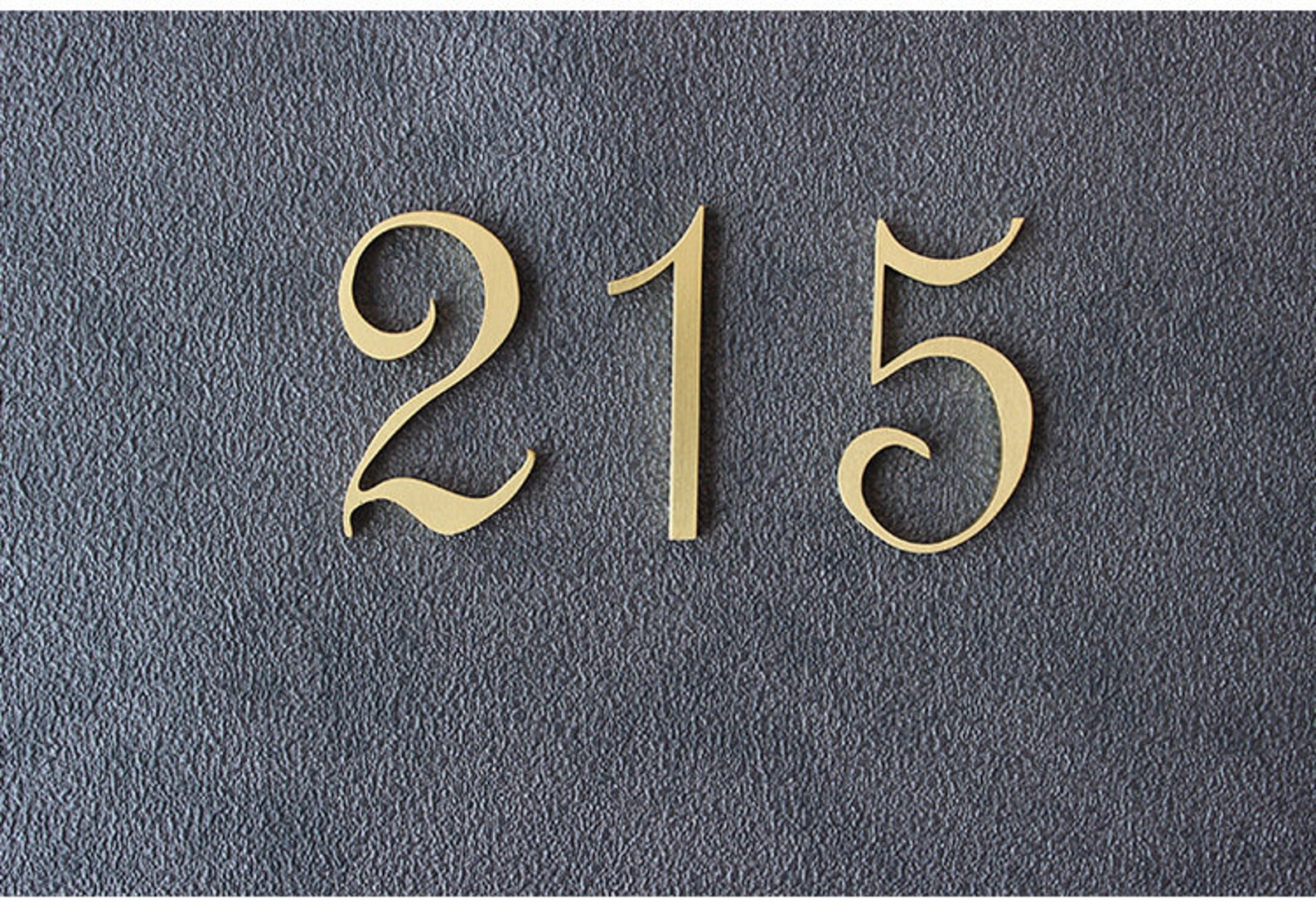 2 Contemporary Brass Door Numbers Gold Door Numbers Etsy