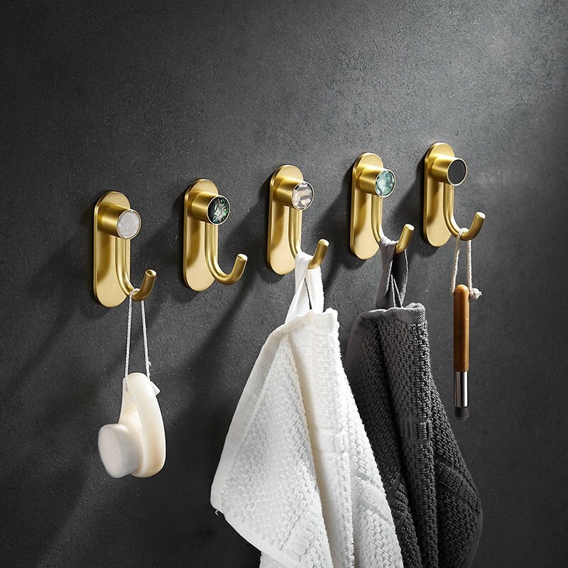 Solid Brass & Shell Wall Hooks Brass Coat Hook Modern Gold Etsy