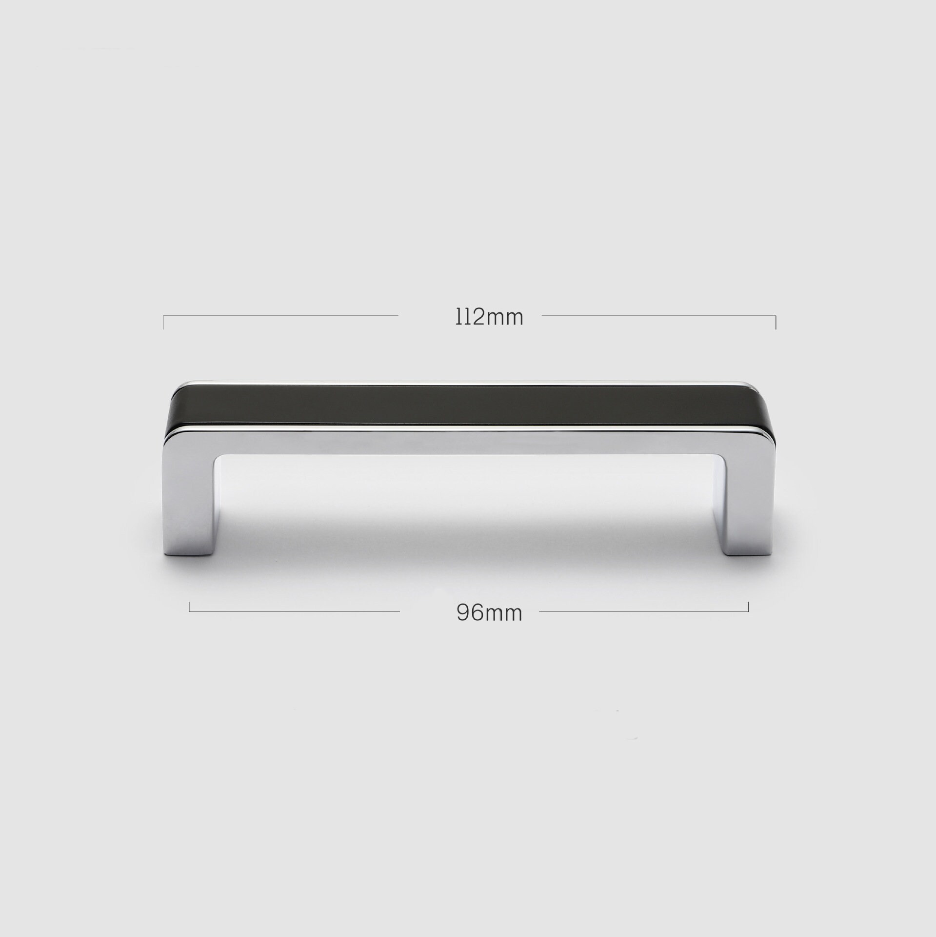 Black & Silver Kitchen Handles Modern Square Bar Pull Etsy